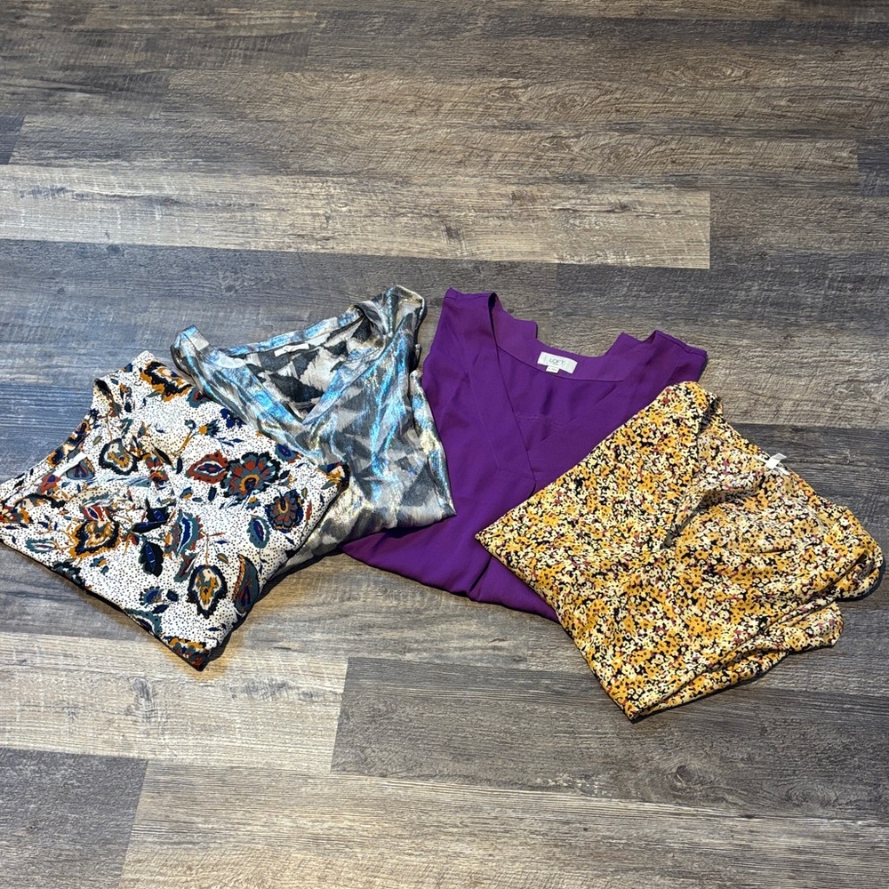 Maurices Women's Tops - Purple, Blue, Yellow, Multicolor